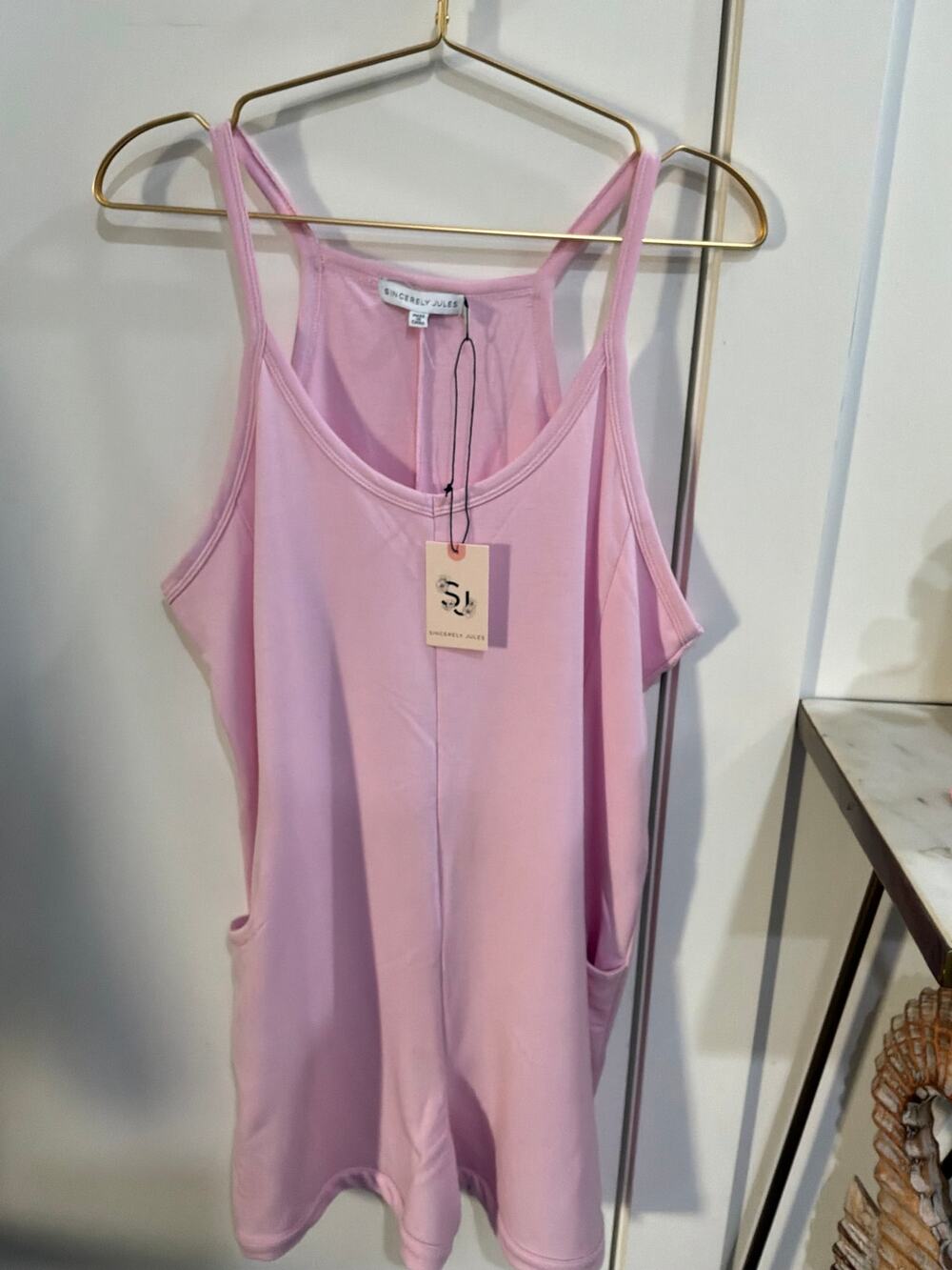 Sincerely Jules Pink Romper